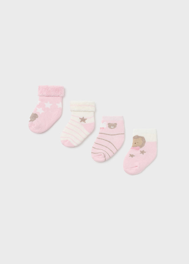 Set 4 Calze Rosa Baby