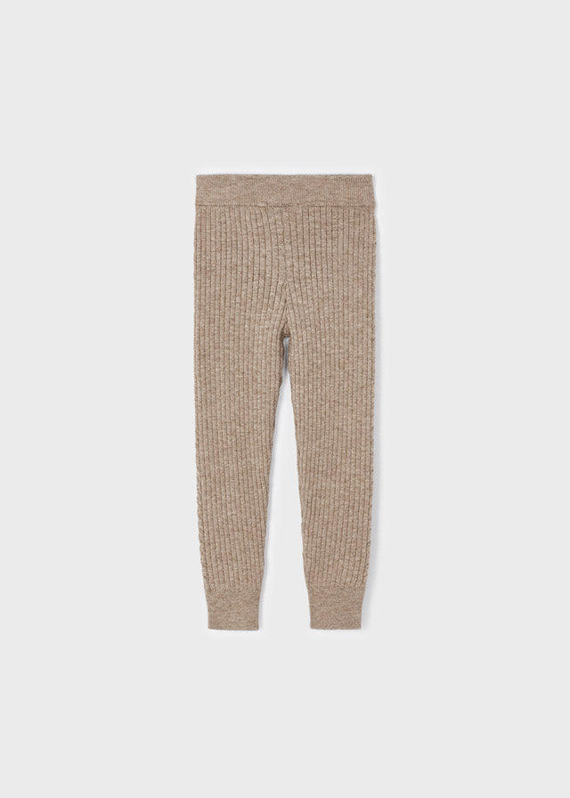 Leggings Maglia Costine Beige