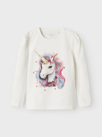 T-Shirt Manica Lunga Bambina Cloud Dancer