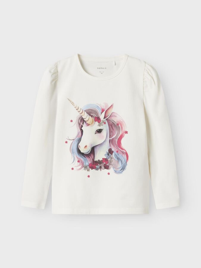 T-Shirt Manica Lunga Bambina Cloud Dancer
