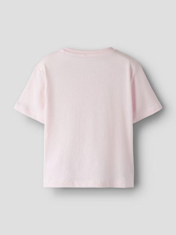 T-Shirt Bambina Rosa Smiling Lama