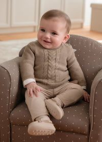 Maglione Marrone Ricami