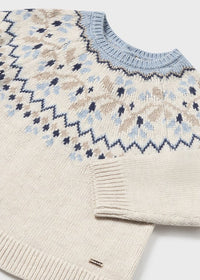 Maglione Jersey Azzurro-Beige Winter