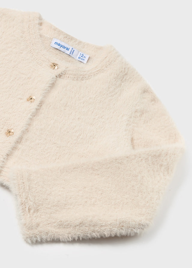 Giacchino Bimba Corto Beige Fleece