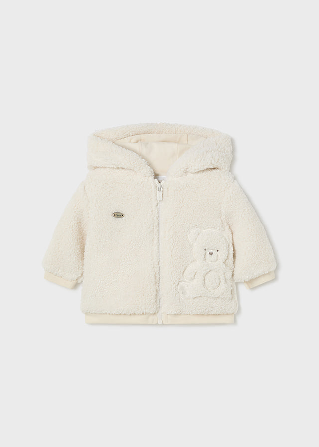 Felpa Bianca-Beige Fleece Orsetto