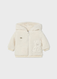 Felpa Bianca-Beige Fleece Orsetto