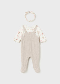 Tutina Salopette Beige con Fascia