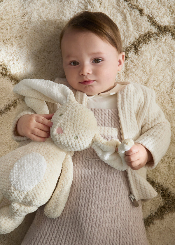 Tutina Beige Salopette con Felpa