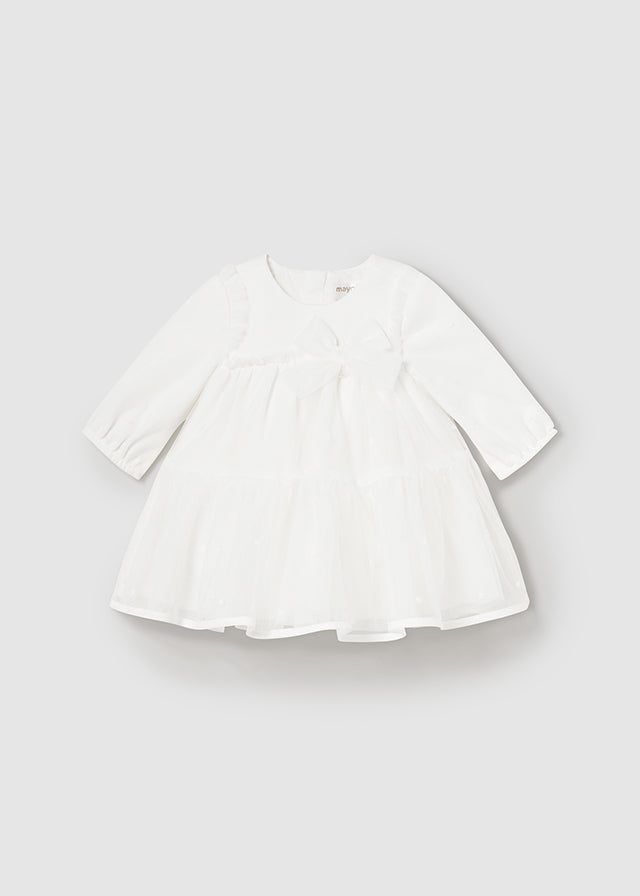 Vestito Neonata Bianco Tulle