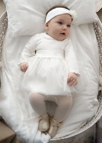 Vestito Neonata Bianco con Maglione