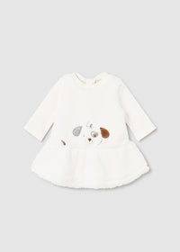 Vestito Pelliccia Bianco con Cerchietto