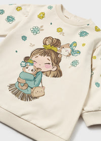 Vestito Felpa Bianca con Fiori + Princess