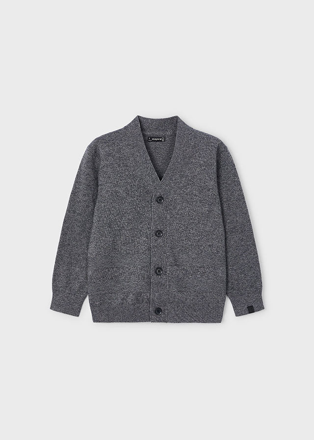 Cardigan Tricot Grigio Matita