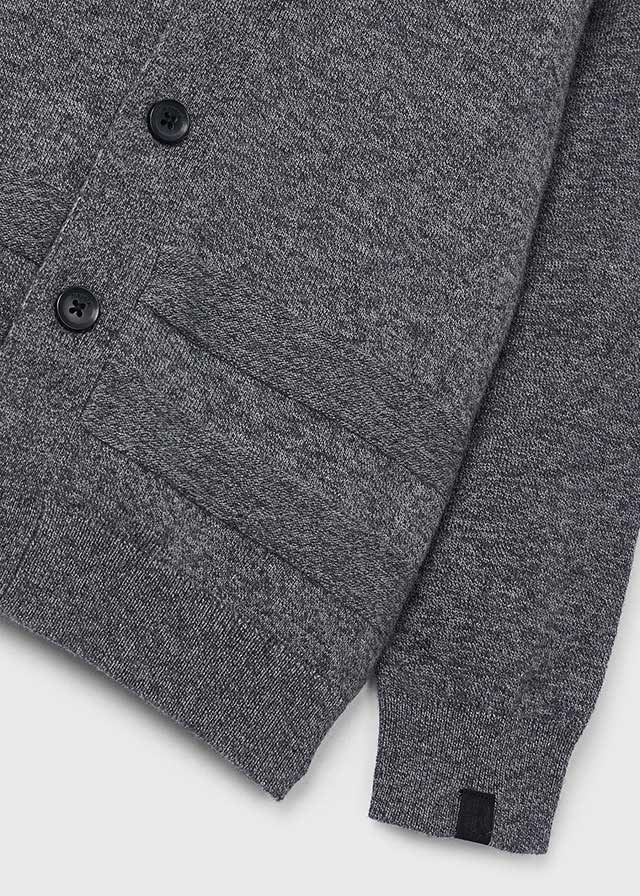 Cardigan Tricot Grigio Matita