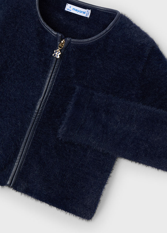 Cardigan Blu Fleece