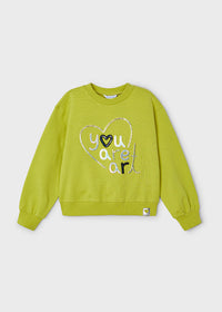 Felpa Girocollo Verde You Are Art