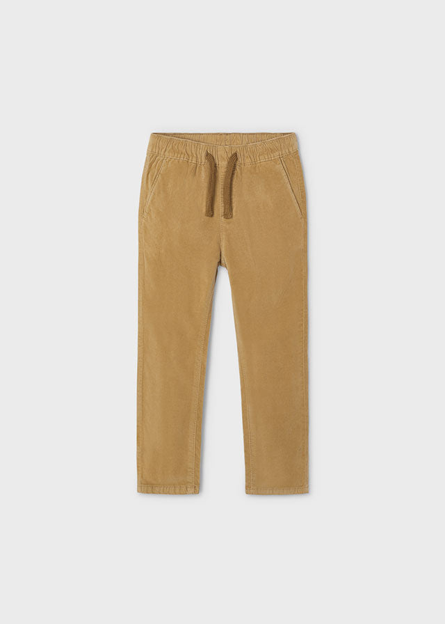 Pantalone Jogger Velveton Marrone