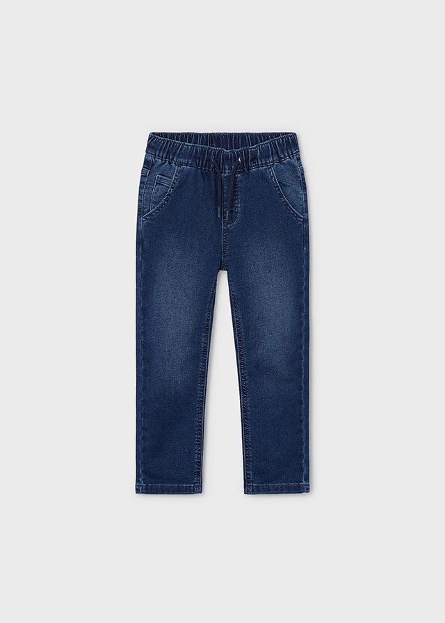 Pantalone Soft Denim Scuro Jogger