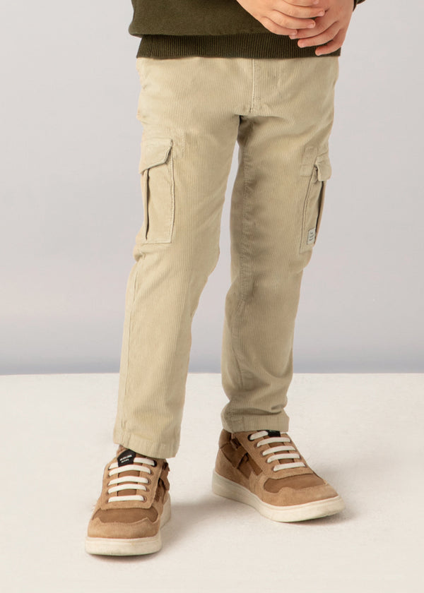 Pantalone Cargo Panno Beige