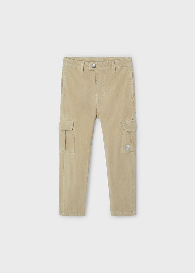 Pantalone Cargo Panno Beige