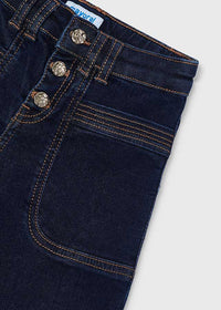 Pantalone Wide Leg Blu Denim Scuro
