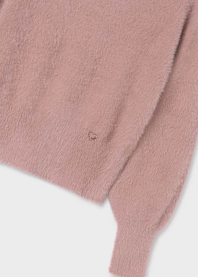 Maglione Rosa con Pelo