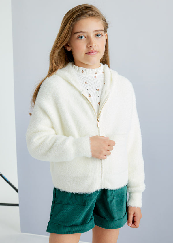 Felpa Bianca Tricot Fleece