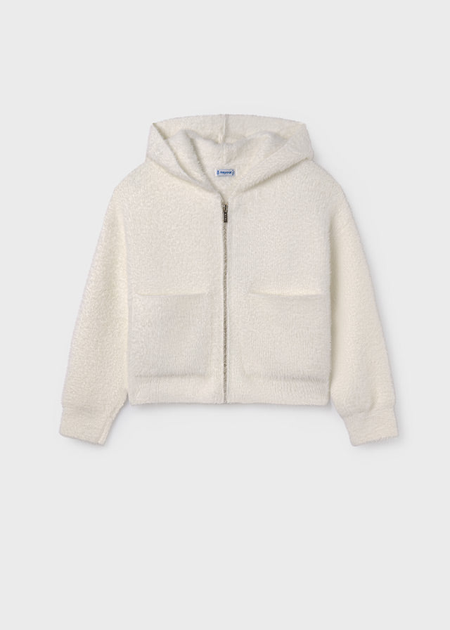 Felpa Bianca Tricot Fleece