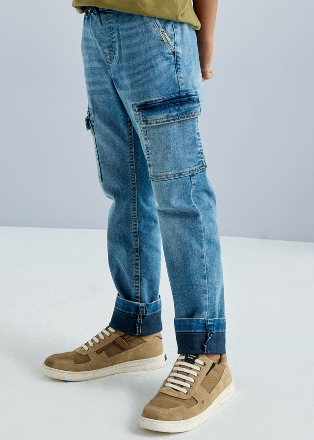 Pantalone Cargo Denim Jogger