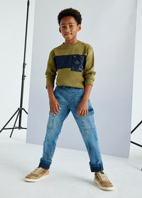 Pantalone Cargo Denim Jogger