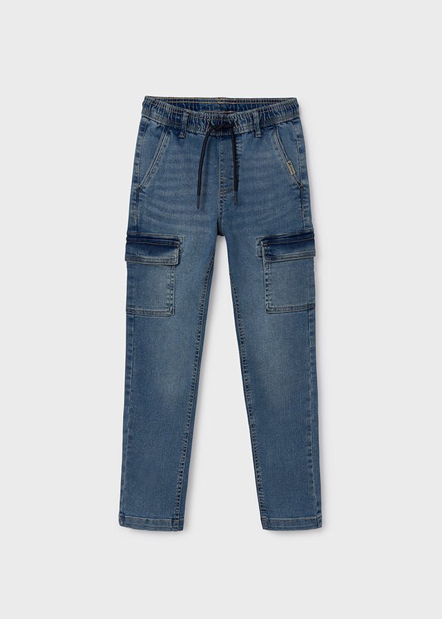 Pantalone Cargo Denim Jogger