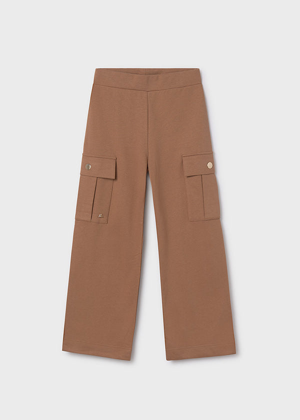 Pantalone Felpa Cargo Cannella