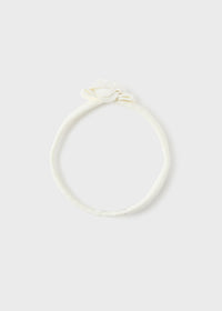 Cerchietto Cerimonia Neonata Bianco