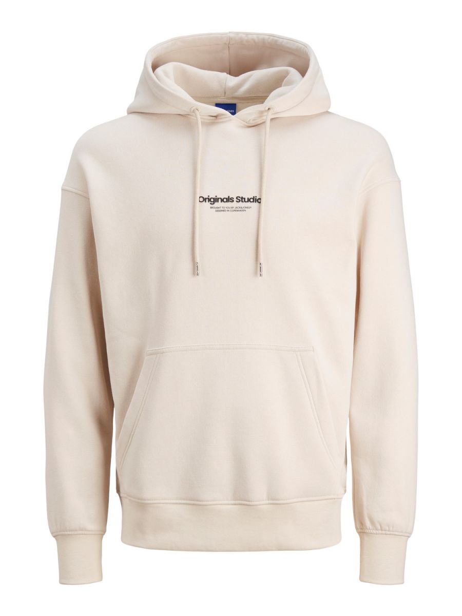 Felpa Con Cappuccio Beige