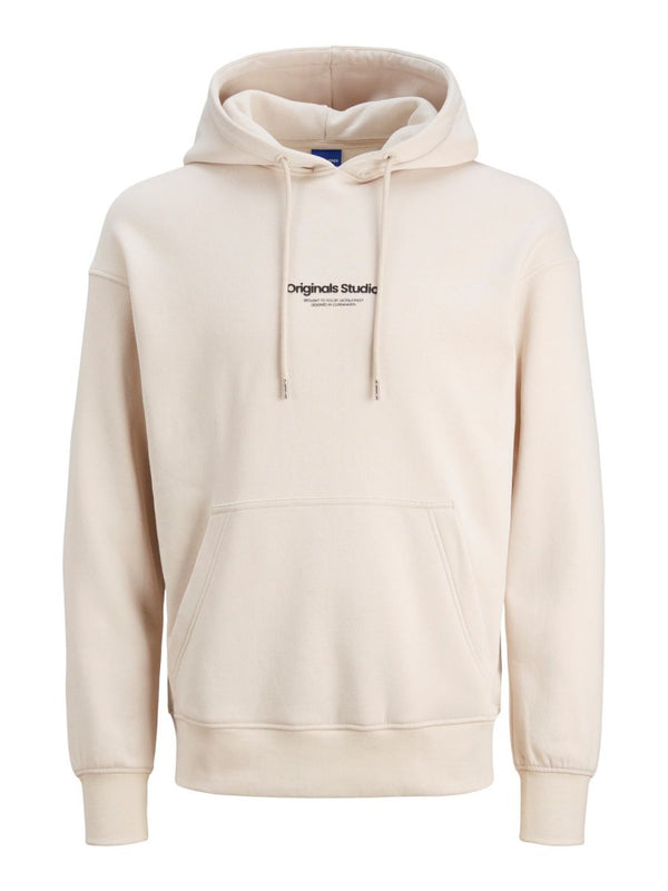 Felpa Con Cappuccio Beige