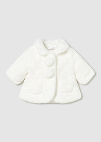 Cappotto Pelliccia Ecru