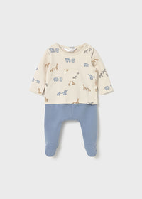 Completo Cuffia Stampata Blue