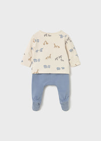 Completo Cuffia Stampata Blue