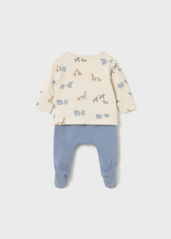 Completo Cuffia Stampata Blue