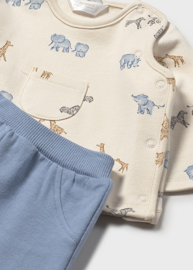 Completo Cuffia Stampata Blue