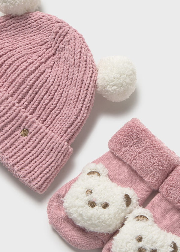 Set Cappello E Calzini Orchidea