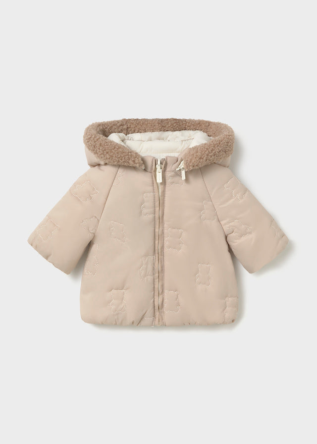 Giaccone Reversibile Bianco Beige