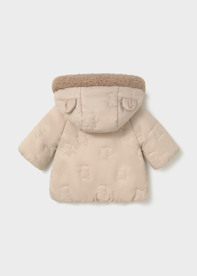 Giaccone Reversibile Bianco Beige