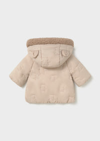 Giaccone Reversibile Bianco Beige
