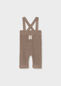 Pantalone Bretelle Tricot Bianco
