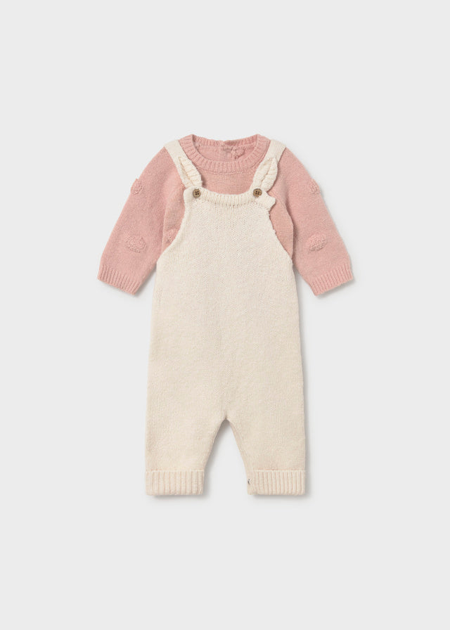 Completo Salopertte E Maglione Beige