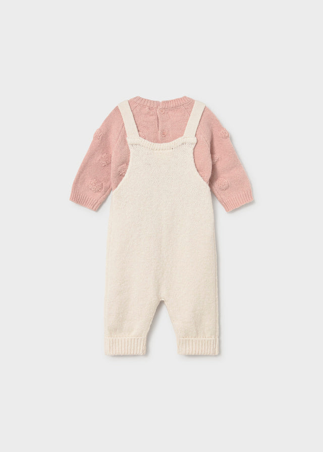 Completo Salopertte E Maglione Beige