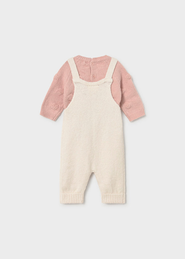 Completo Salopertte E Maglione Beige