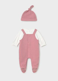 Tutina Salopette Jacquard Rosa Cipria