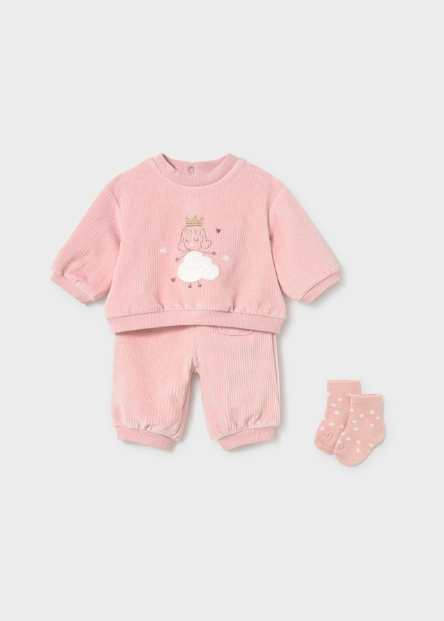 Tuta Con Calzini Rosa Baby